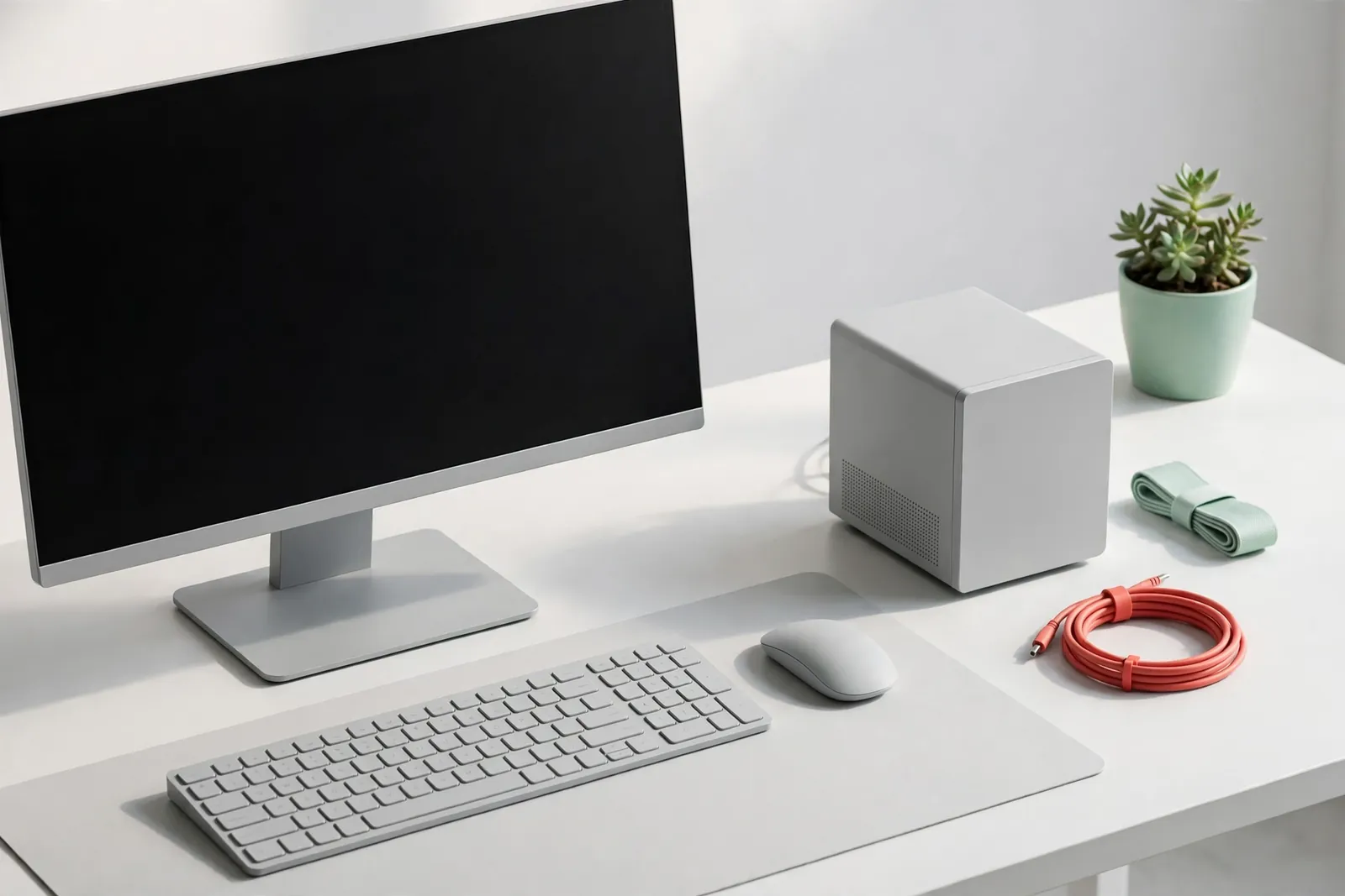 A clean desk setup